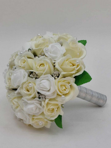 Buchet Mireasa Cu Flori Artificiale - Img 2