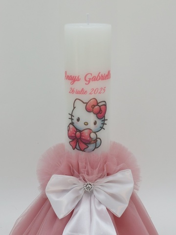 Lumanare Botez Cu Tematica Hello Kitty - Img 2