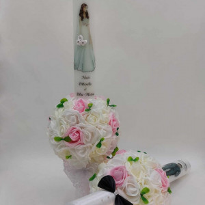 Set 2 Lumanari Nunta 60 CM Personalizate Pe Spate Cu Mesajul Nasilor - Img 6