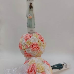 set-lumanari-nunta-cu-flori-roz