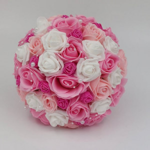Pachet Buchet Mireasa/Nasa + 2 Lumanari Personalizate Scurte - Img 4