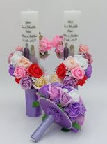 Set 2 Lumanari Nunta Personalizate + Buchet Mireasa - Img 2