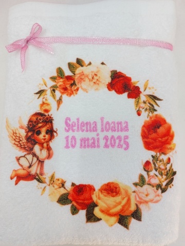 Trusou Botez Complet Personalizat Cu Ingeras Roz - Img 5