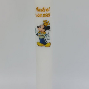 Lumanare Botez Mickey Mouse Neornata - Img 2