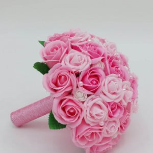 Buchet Mireasa Roz Pal - Img 2