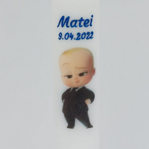 lumanare botez baby boss simpla
