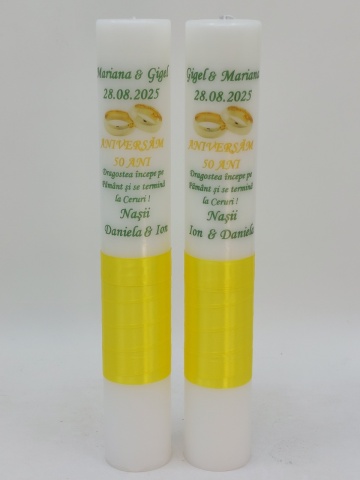 Lumanari Simple Nunta De Aur