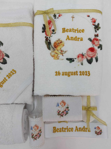 Trusou Botez Fete Roz Cu Ingeras - Img 3