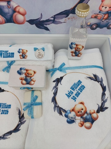 Trusou Botez Personalizat Si Lumanare Cu Trandafiri Criogenati - Img 4