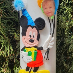 lumanare botez baiat Mickey Mouse