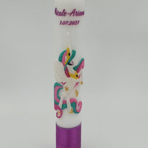 Lumanare Botez Unicorn 3D
