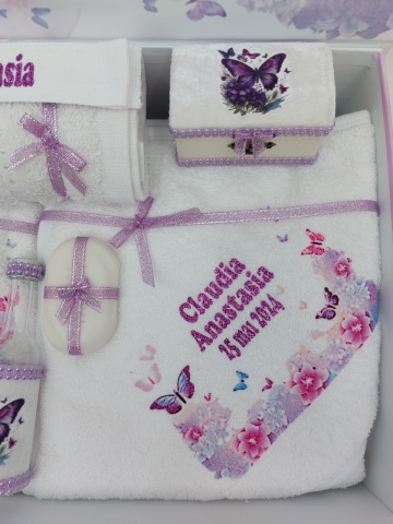 Trusou Botez Biserica Cu Fluturi Mov - Img 3