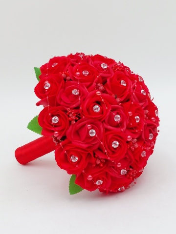Buchet Cununie Cu Trandafiri Rosii - Img 2