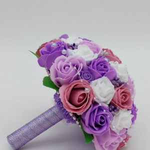 Buchet Mireasa Trandafiri Mov 2 - Img 3