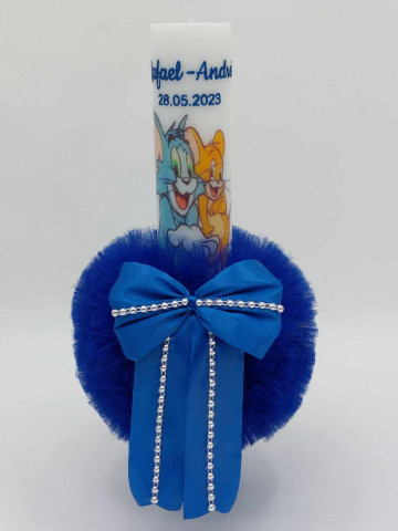 Lumanare Botez Cu Tom Si Jerry 40CM