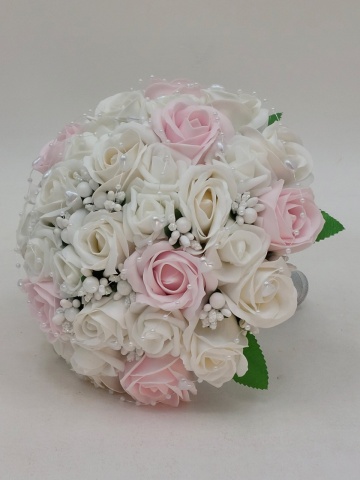 Buchet Cununie Cu Trandafiri Roz - Img 2