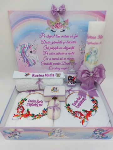 Trusou Botez Fetita Cu Unicorn Mov