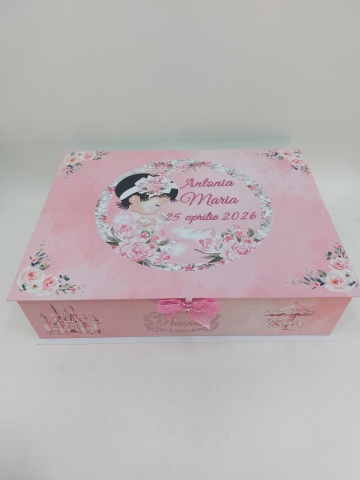 Trusou Botez Personalizat Roz Cu Nume, Mesaj Şi Dată - Img 5