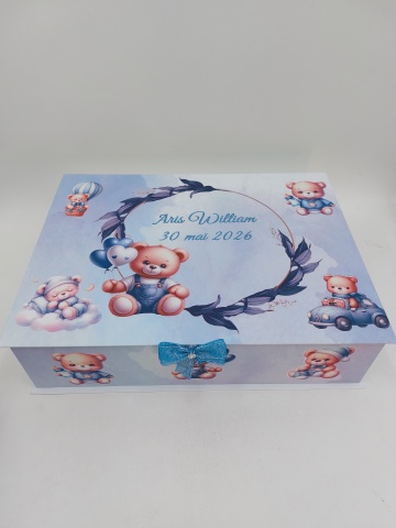 Trusou Botez Personalizat Si Lumanare Cu Trandafiri Criogenati - Img 5