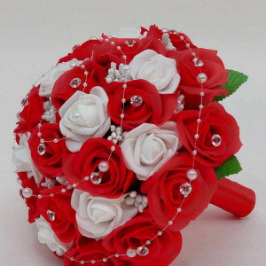 Buchet Mireasa Rosu - Img 2
