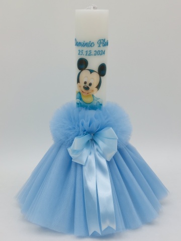 Lumanare Botez Baiat Bleu Tematica Mickey