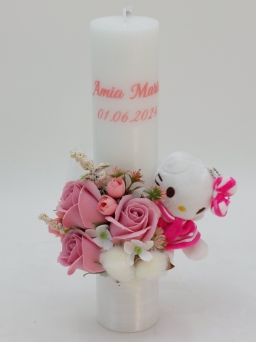 Lumanare Botez Cu Hello Kitty - Img 1