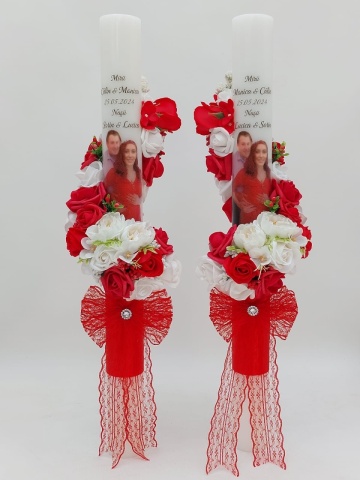 Set 2 Lumanari Nunta Personalizate Cu Poza