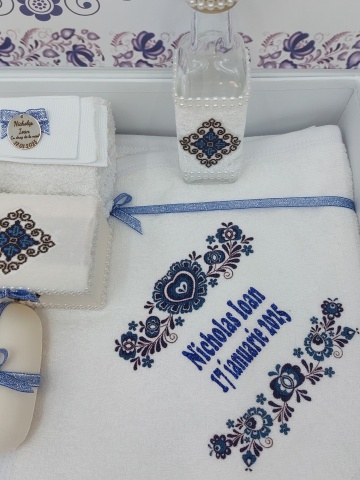 Trusou Botez Traditional Baiat Cu Lumanare Albastra - Img 4