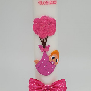 Lumanare Botez Bebe Cu Baloane 3D - Img 2