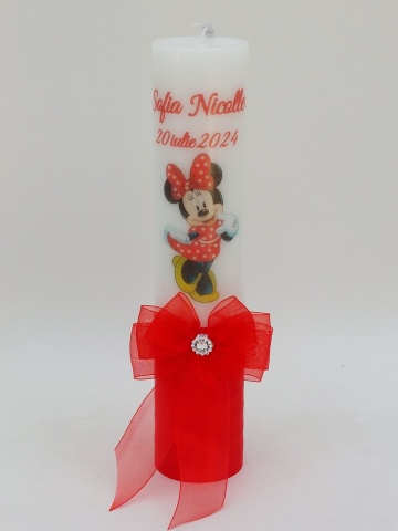 Lumanare Botez Model Minnie Mouse Rosie