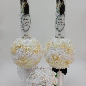 set-lumanari-cununie-crem-si-buchet-mireasa-cu-brose