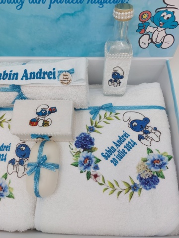 Trusou Botez Baiat Cu Tematica Bebe Strumf - Img 3
