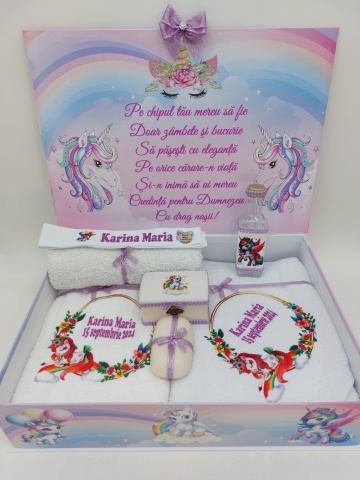Trusou Botez Fetita Cu Unicorn Mov - Img 3