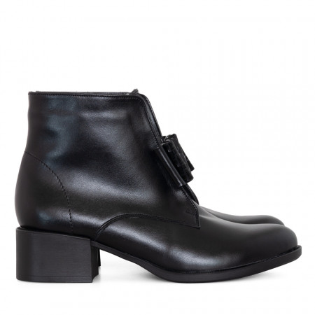 Ghete dama din piele naturala neagra Ruby