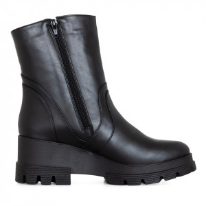 Ghete dama din piele naturala neagra