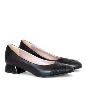 Pantofi office din piele naturala neagra Kendall