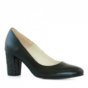 Pantofi office din piele naturala neagra Dana
