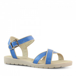 Sandale din piele naturala bleu