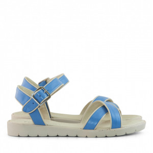 Sandale din piele naturala bleu