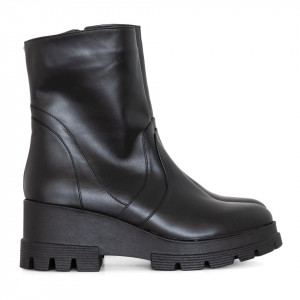 Ghete dama din piele naturala neagra