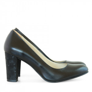 Pantofi office din piele naturala neagra Camila