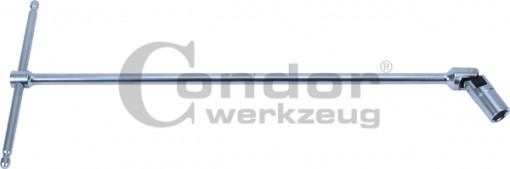 Cheie tubulara profil hexagon 13 mm, pivotantă cu mâner în T, lungime 432 mm, Condor 2030/13