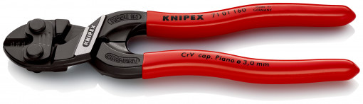 CoBolt® S Tăietor compact pentru bolțuri acoperite cu plastic, lungime 160 mm, Knipex 71 01 160