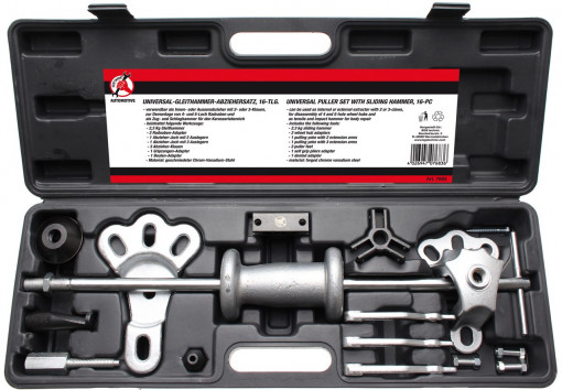 Set extractoare pentru butuc de roata cu ciocan inertial,16 piese, BGS 7683