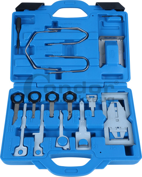 Set special pentru demontat Radio-CD, 32 piese, Condor 4711