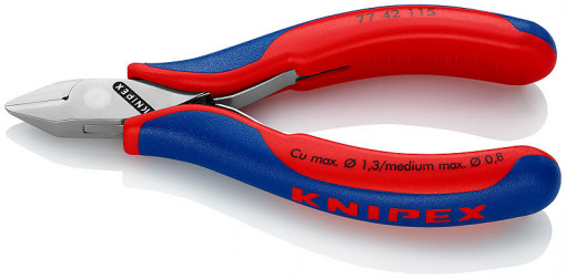 Sfic pentru electronisti cu manşoane multSficomponent, lungime 125 mm, Knipex 77 42 115
