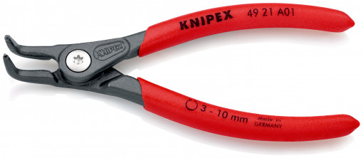Clește pentru inele de siguranță de interior, lungime 130 mm, Knipex 49 21 A01