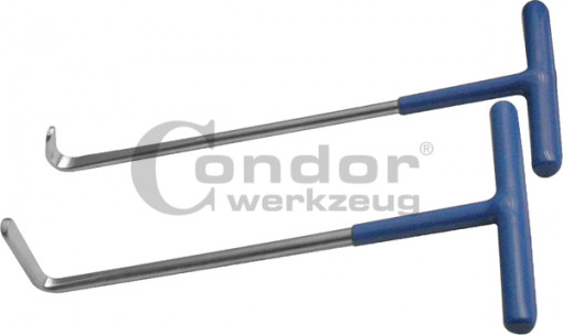 Set carlige pentru montat/demontat tampoane de cauciuc la esapament, 2 piese, Condor 4564