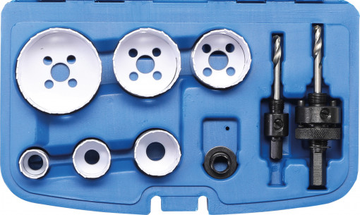 Set carote, 22-65 mm, adancime 40mm, 8 piese, BGS 3906