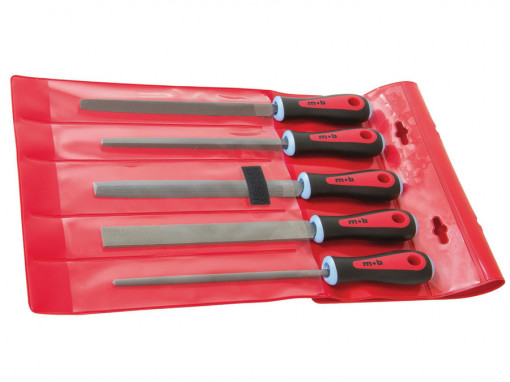 Set pile cu maner in husa 5 scule